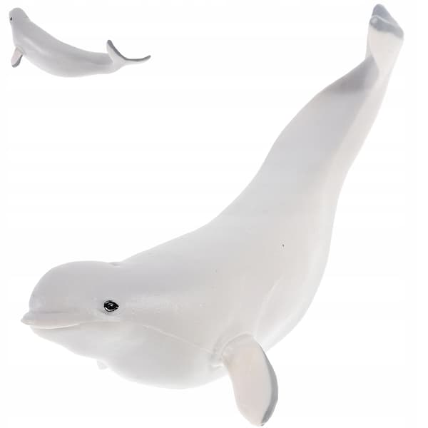 GREY SIMULATED WHITE WHALE FIGURINE FOR DECORATION