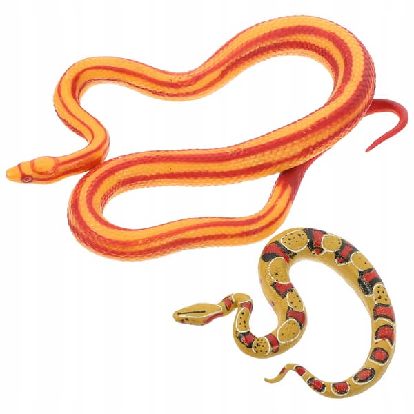 2 REALISTIC PLASTIC SNAKES – DECORATIONS AND TOYS