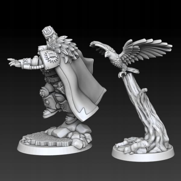 Inquisitor Cortez in heavy armour – a proxy model for D&D and GURPS