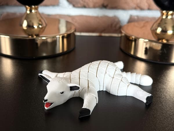 Cute 3D segmented lamb – a charming, flexible figurine, a toy