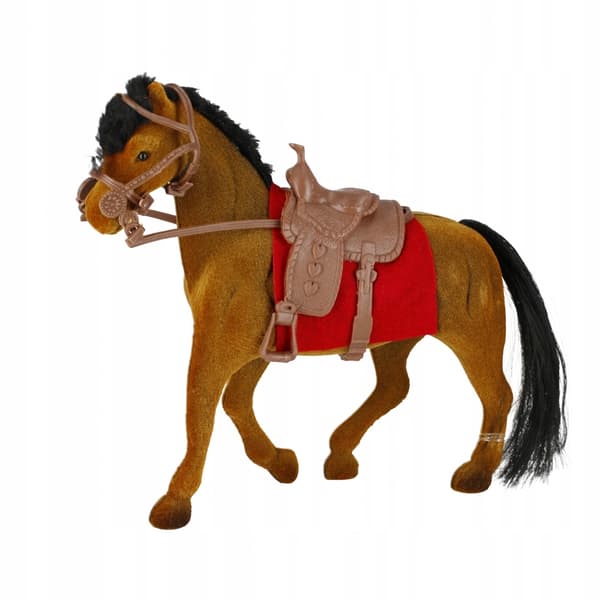 Flock-printed horse with accessories – MEGA CREATIVE 526121