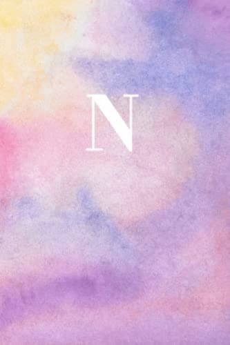 Monogram Initial Letter N Lined Notebook/Journal: Medium 6 x 9 inches, Soft Cover