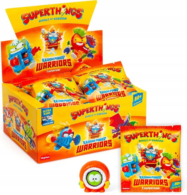 25 x SUPERTHINGS KAZOOM Power Warriors Box Pouch with Figure