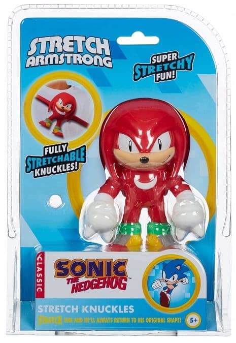 Knuckles SONIC STRETCH STRETCHY TOY, LARGE, 12 CM, SQUISHY, COBI, Black