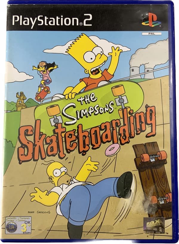 THE SIMPSONS SKATEBOARDING – PS2 disc, very good+ condition
