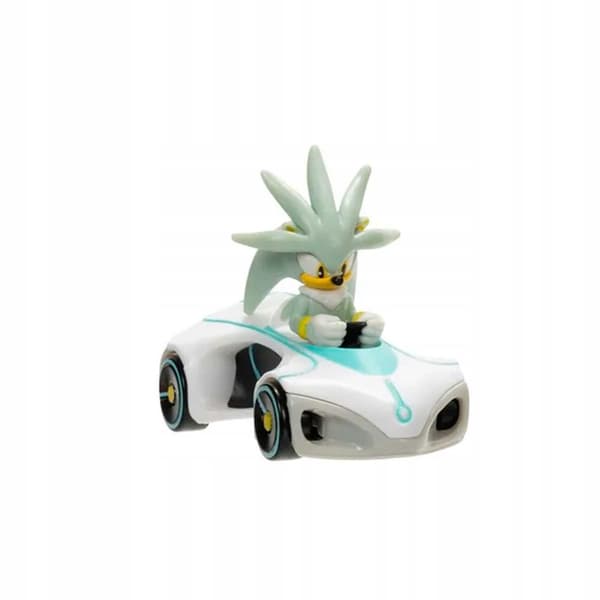 Sonic figurine in a car – Sonic or Silver character