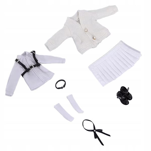 1/12 School Uniform Set – Outfit for action figures – White accessory bodysuit