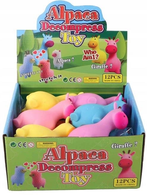 Squeeze Me Stretchable Anti-Stress Giraffe Figurine, 10.5 cm
