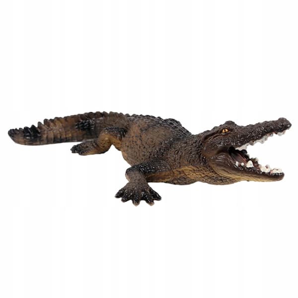 Crocodile model Animal figures Cake stand decoration Brown