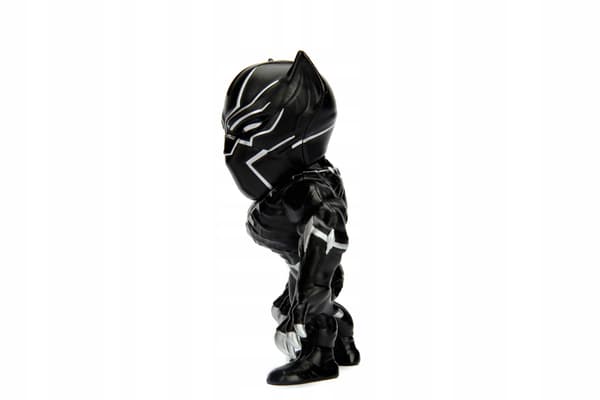 Marvel Black Panther Figurine by Jada, 10 cm, die-cast, black, collectable