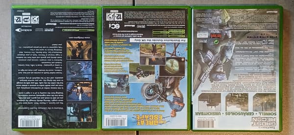 Thief: Deadly Shadows + Ghost Recon + The Great Escape, Xbox – please note the description!!!