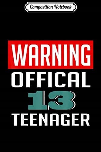 Composition Notebook: Warning Official Nager – 13th Birthday 2006 Gift Journal