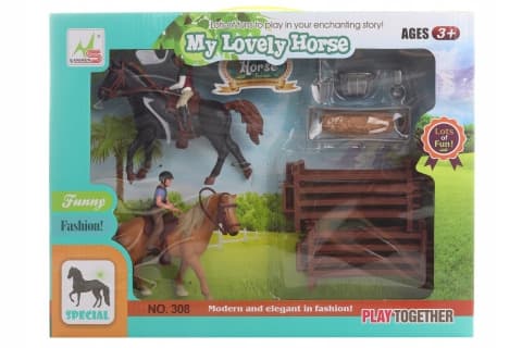 Horses with accessories