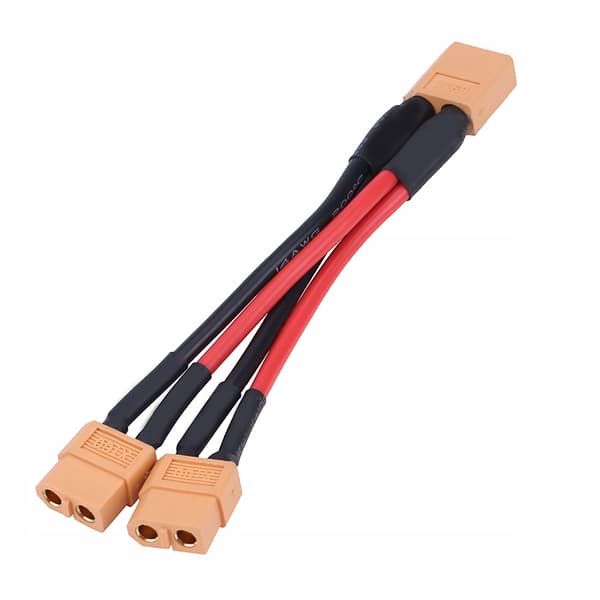XT60 parallel battery connector adapter – 14 AWG cable for RC Lipo 1 PN