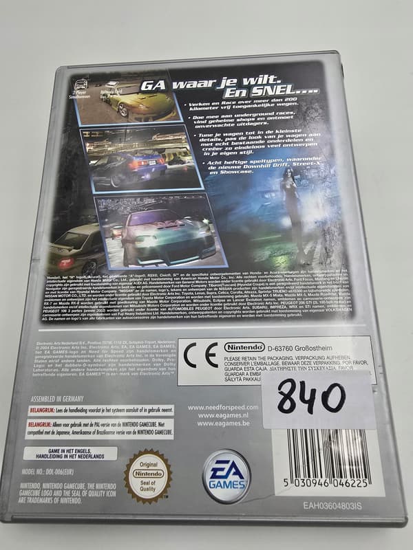 NINTENDO GAMECUBE NEED FOR SPEED UNDERGROUND 2