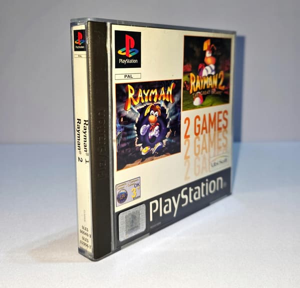 RAYMAN 1 RAYMAN 2 PlayStation (PSX) boxed