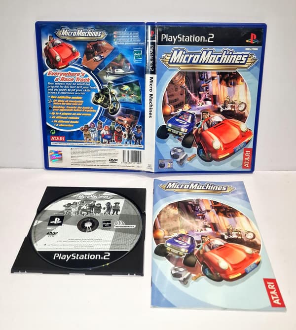 MICRO MACHINES MICROMACHINES PS2 3XA GAME DISC DB