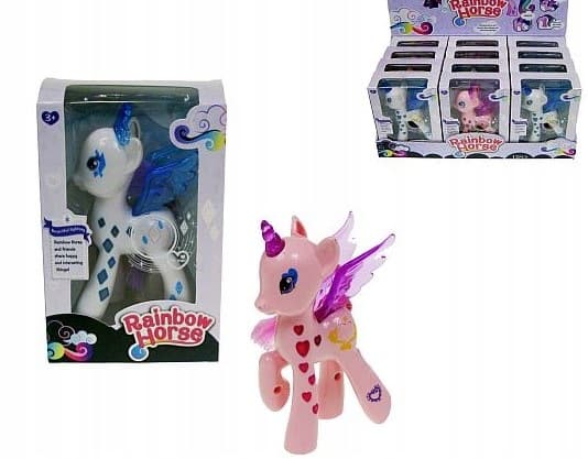11cm rainbow horse with light | H12853