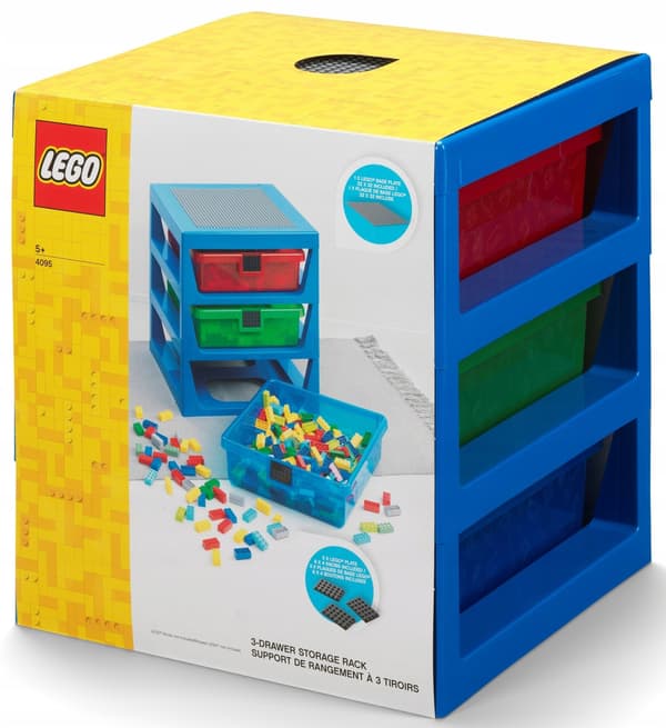 LEGO Organiser with three drawers – Blue Drawer Unit