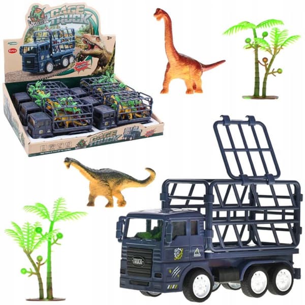 Car-shaped dinosaur cage, 14 x 9 x 6 cm, A-1796