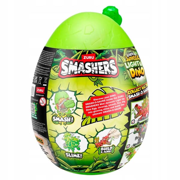 ZURU Smashers Mini Jurassic Light-Up Dino Egg Set – DINOSAUR EGG