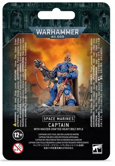 Space Marines-kaptein med mesterlig utformet boltrifle