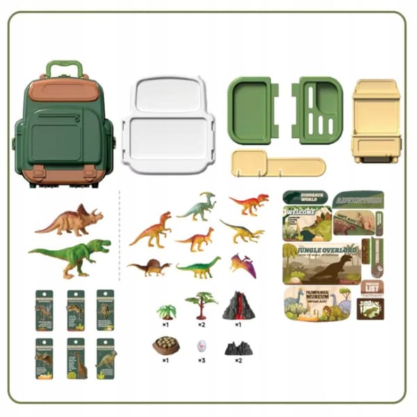 DINOSAURS IN A RUCKSACK – T-REX DINOSAUR FIGURES – EXPLORER SET – TOY – GIFT