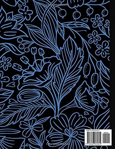 Composition Notebook: Wide-Ruled Blue Leaf Abstract Notebook | Lined Jou