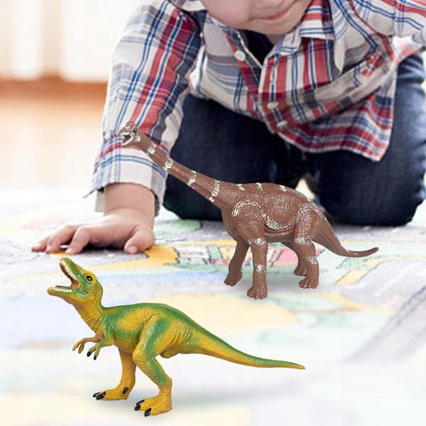 2x Realistic dinosaur figurines Play set Small dinosaur figurines for Style D