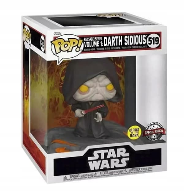 FUNKO POP! RED SABER SERIES DARTH SIDIOUS STAR WARS #512 FIGURINE COLLECTION