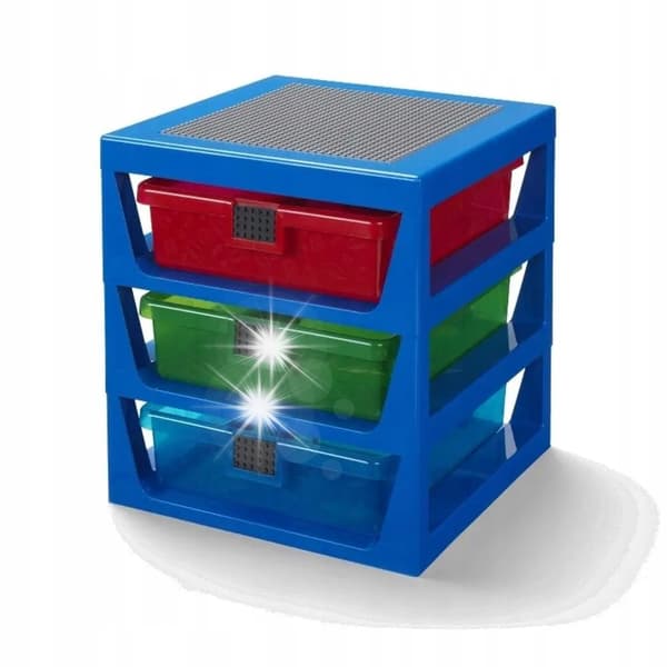 LEGO Organiser with three drawers – Blue Drawer Unit
