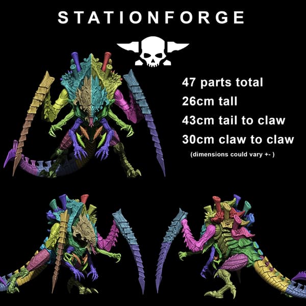 Xenarid Queen #2 – Station Forge – 3D printing