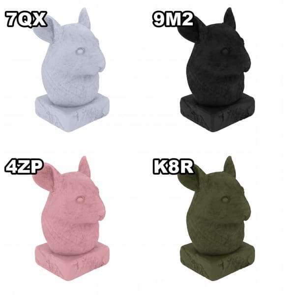 CHINCHILLA BUST FIGURINE ON A BASE – DECORATIVE, MULTICOLOURED