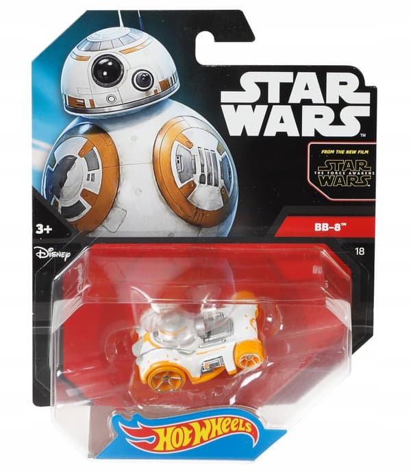 Hot Wheels Star Wars BB-8 Car, 1:64 scale, collectable