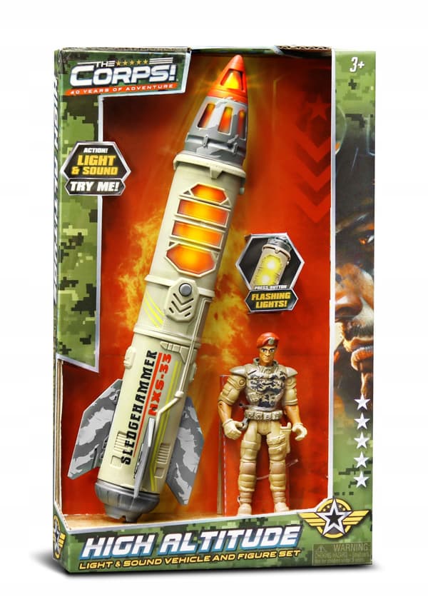 The Corps! A military set featuring a figurine and special effects