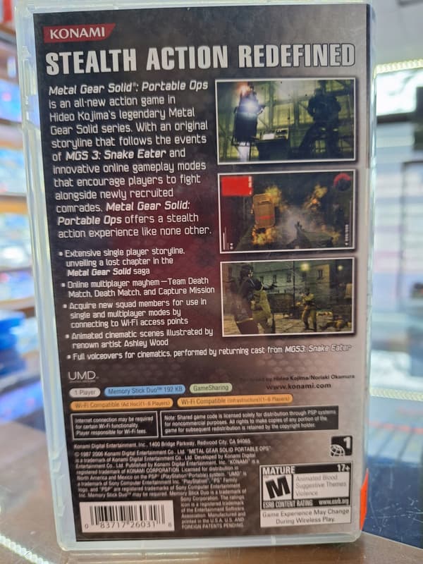 Metal Gear Solid Portable Ops for PSP, BDB, CentrumGrania