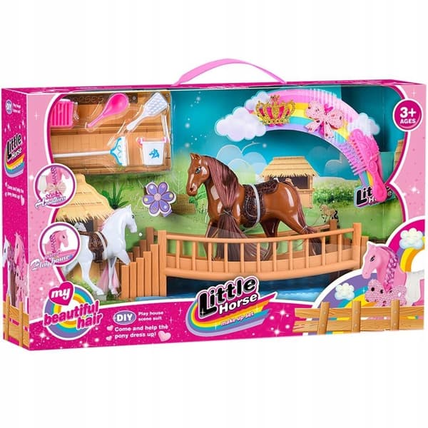 HORSE SET WITH ACCESSORIES, TRIFOX