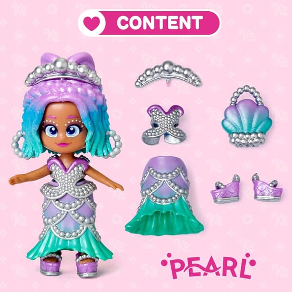 KOOKY LOOS GOLDEN GALA MINI DOLL WITH CHANGEABLE FACES – PEARL