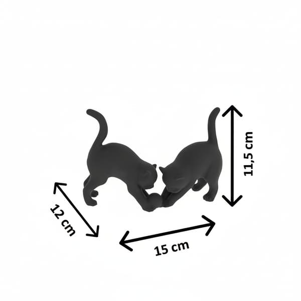 DECORATIVE FIGURINE: TWO CATS PLAYING – FOR YOUR DESK – MANY COLOURS