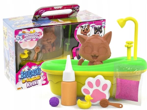 EPEE BRUDASKI BATH TIME SET: Tytus the Kitten, bath, mud