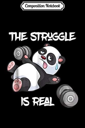 Composition Notebook: The struggle is really funny – T-Rex gym workout journal