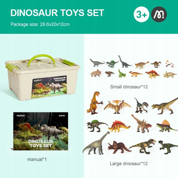 Mideer 24-piece Dinosaur Collector’s Set