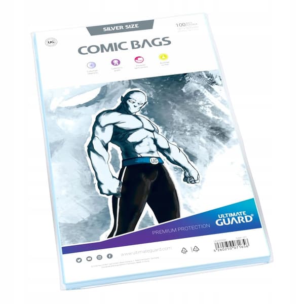 ULTIMATE GUARD COMIC BAGS STANDARD (100) – SILVER SIZE