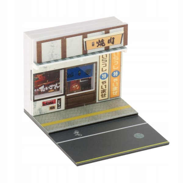 1/64 Diorama Parking Scene, Scenery Models for a BBQ Restaurant Model