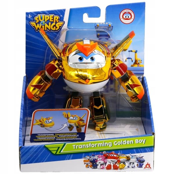 Super Wings EU770441 Golden Boy & Pet Transformable Figure
