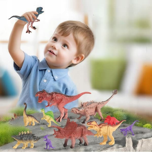 DINOSAUR FIGURINES, 52-PIECE BOX, T-Rex Head, GIFT SET
