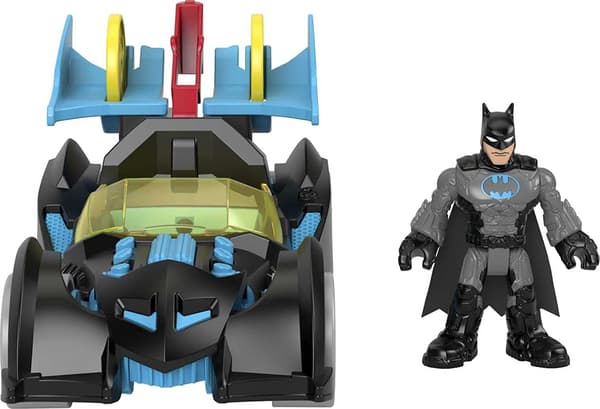 IMAGINEXT DC BAT-TECH BATMOBILE AND BATMAN FIGURINE + TOY CAR