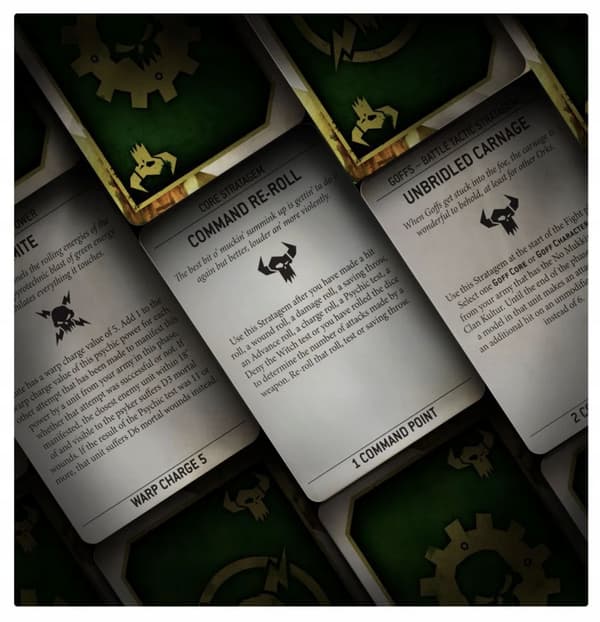 Warhammer 40 000 ORKS Datakort fra Games Workshop – gammel utgave