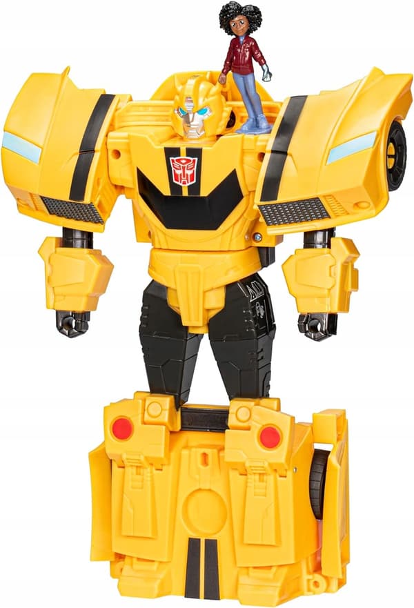 Transformers EarthSpark Bumblebee Spin Changer, Mo Malto figure, ages 6+