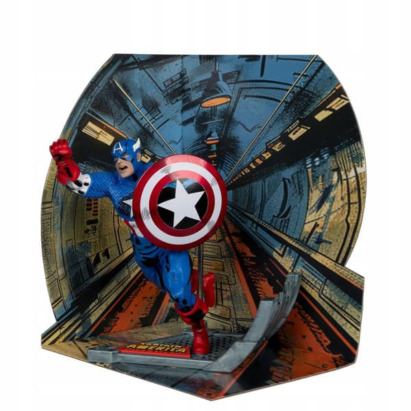McFarlane Marvel Captain America 1:10 Scale Collectible with Scene (Capta